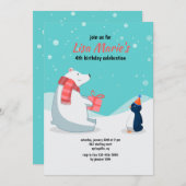 Invitation à la fête d'anniversaire d'hiver (Devant / Derrière)