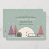 Invitation à la fête d'anniversaire d'hiver (Devant / Derrière)
