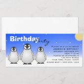 Invitation à la fête d'anniversaire d'hiver avec d (Devant / Derrière)
