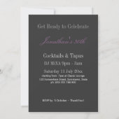 Invitation à la fête d'anniversaire Diamants Rayés (Dos)