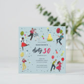 Invitation à la fête d'anniversaire Dirty Thirty 3 (Debout devant)