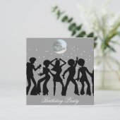 Invitation à la fête d'anniversaire Disco 70's (Debout devant)