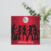 Invitation à la fête d'anniversaire Disco 70's Rou (Debout devant)