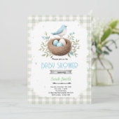 Invitation à la fête d'anniversaire d'oiseau (Debout devant)