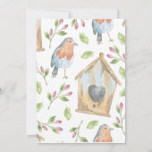 Invitation à la fête d'anniversaire d'oiseaux et d (Dos)