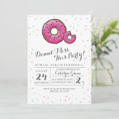 Invitation à la fête d'anniversaire Donut (Debout devant)
