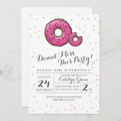 Invitation à la fête d'anniversaire Donut (Devant / Derrière)