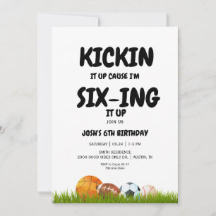 Invitation à la fête d'anniversaire du 6ème garçon