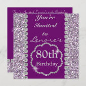 Invitation à la fête d'anniversaire du 80e PURPLE  (Devant / Derrière)
