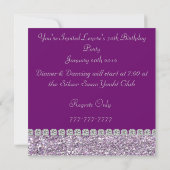 Invitation à la fête d'anniversaire du 80e PURPLE  (Dos)