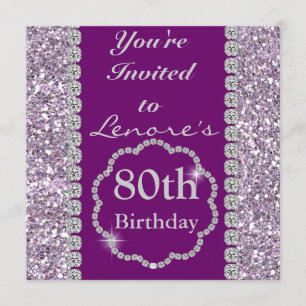 Invitation à la fête d'anniversaire du 80e PURPLE