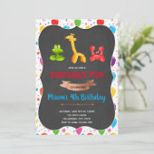 Invitation à la fête d'anniversaire du ballon (Debout devant)