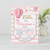 Invitation à la fête d'anniversaire du ballon à ai (Debout devant)