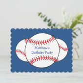 Invitation à la fête d'anniversaire du baseball pa (Debout devant)