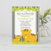 Invitation à la fête d'anniversaire du bébé tigre  (Debout devant)