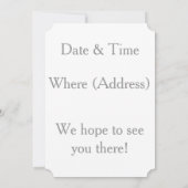 Invitation à la fête d'anniversaire du Big Cheese (Dos)