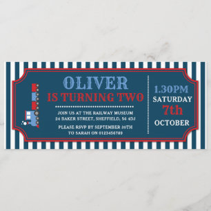 Invitation à la fête d'anniversaire du billet de t