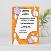 Invitation à la fête d'anniversaire du Bowling de (Debout devant)