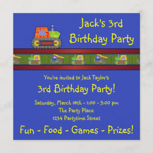 Invitation à la fête d'anniversaire du Bulldozer B