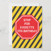 Invitation à la fête d'anniversaire du Camion de p (Dos)