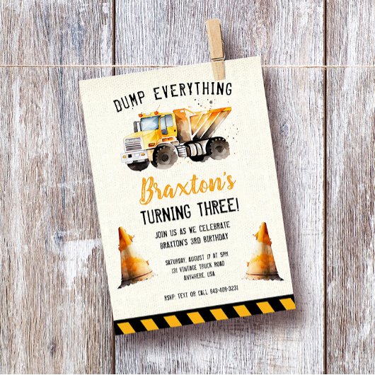 Invitation à la fête d'anniversaire du Camion de p