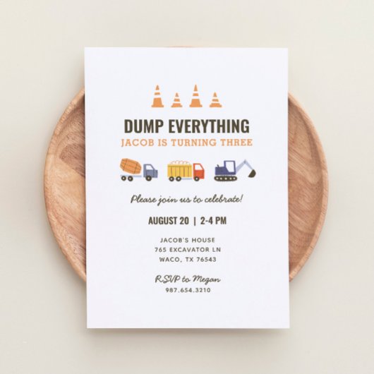 Invitation à la fête d'anniversaire du Camion de p