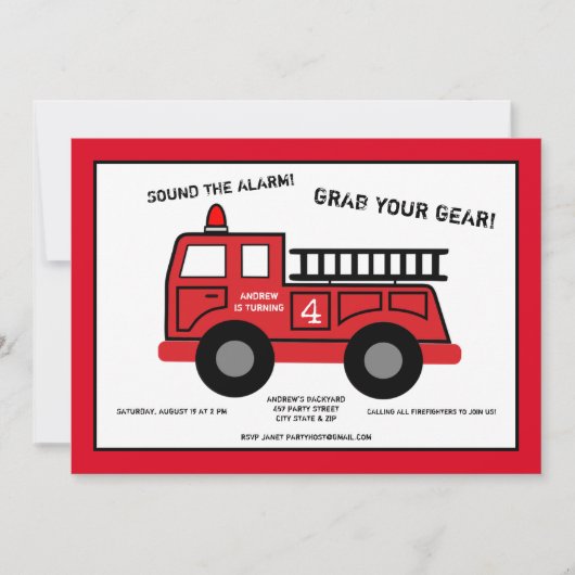 Invitation à la fête d'anniversaire du camion d'in (Devant)