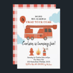 Invitation à la fête d'anniversaire du camion d'in<br><div class="desc">Invitation à la fête d'anniversaire du camion d'incendie</div>