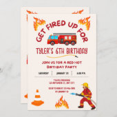 Invitation à la fête d'anniversaire du camion-feu (Devant / Derrière)