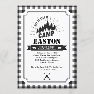 Invitation à la fête d'anniversaire du camp
