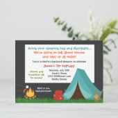 Invitation à la fête d'anniversaire du camping (Debout devant)