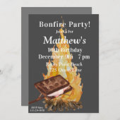 Invitation à la fête d'anniversaire du camping, fê (Devant / Derrière)