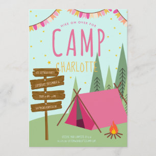 Invitation à la fête d'anniversaire du camping Pin