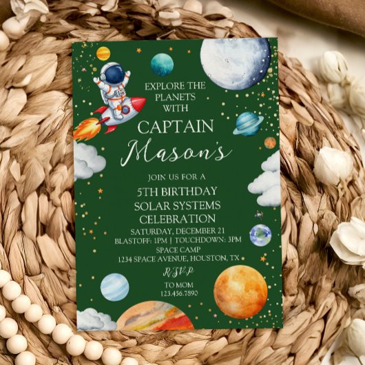 Invitation à la fête d'anniversaire du Capitaine E