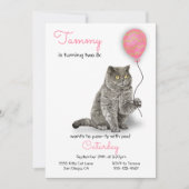 Invitation à la fête d'anniversaire du chat (Devant)