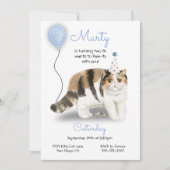 Invitation à la fête d'anniversaire du chat (Devant)