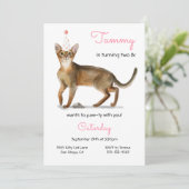 Invitation à la fête d'anniversaire du chat (Debout devant)