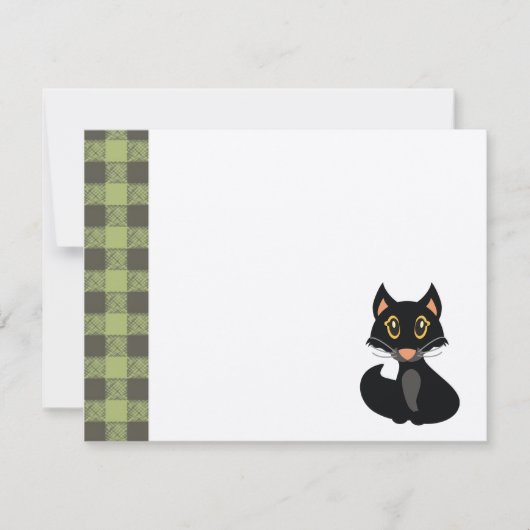 Invitation à la fête d'anniversaire du chat noir p (Devant)