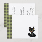 Invitation à la fête d'anniversaire du chat noir p (Devant / Derrière)