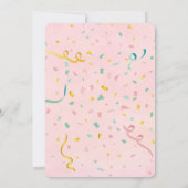 Invitation à la fête d'anniversaire du chat rose K (Dos)