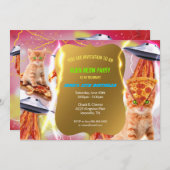 Invitation à la fête d'anniversaire du chat Ufo (Devant / Derrière)