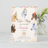 Invitation à la fête d'anniversaire du cheval (Debout devant)
