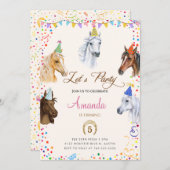 Invitation à la fête d'anniversaire du cheval (Devant / Derrière)