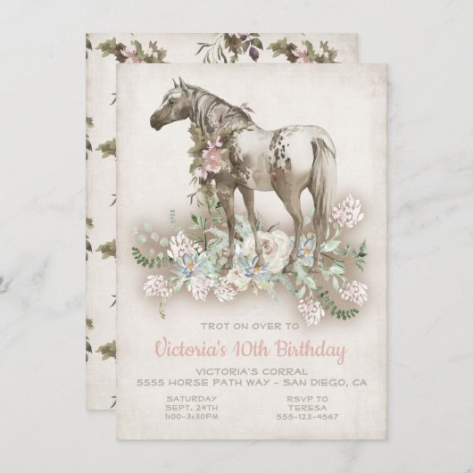 Invitation à la fête d'anniversaire du Cheval Blan (Devant / Derrière)