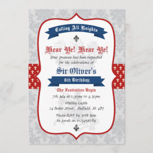 Invitation à la fête d'anniversaire du Chevalier