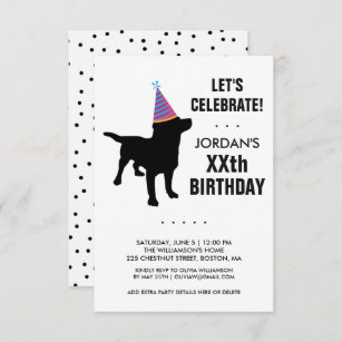 Invitations Faire Part Cartes Anniversaire Drole Chien L Homme Zazzle