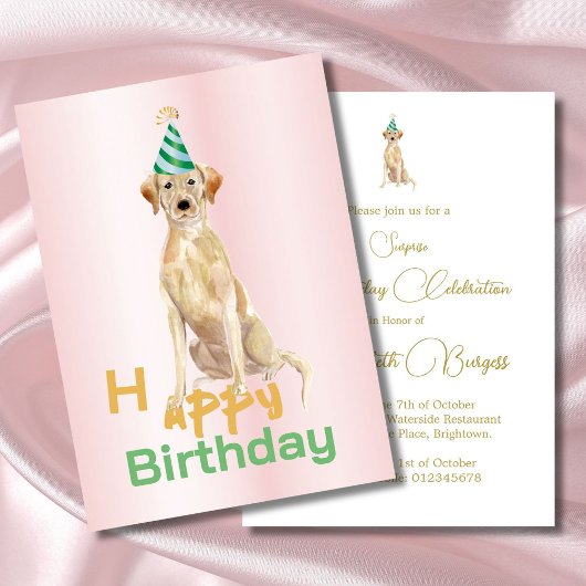 Invitation à la fête d'anniversaire du chien du La