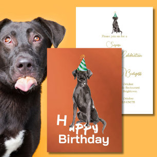 Invitation à la fête d'anniversaire du chien du La