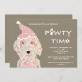 Invitation à la fête d'anniversaire du chien (Pawt (Devant / Derrière)