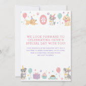 Invitation à la fête d'anniversaire du chien Ready (Dos)